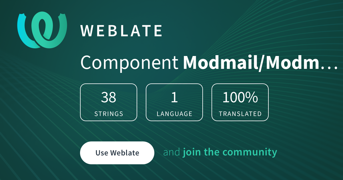 Ps Modmail Modmail/Modmail.net Dashboard — English @ ScootKit Translations